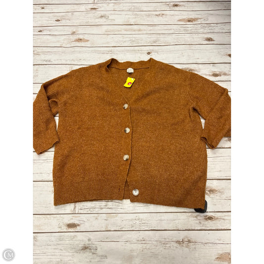 Sweater Cardigan By A New Day In Orange, Size: M