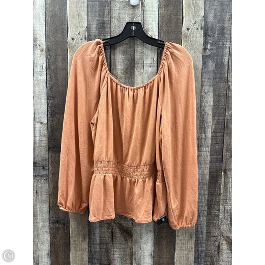 Top Long Sleeve By Lc Lauren Conrad In Orange, Size: Xl
