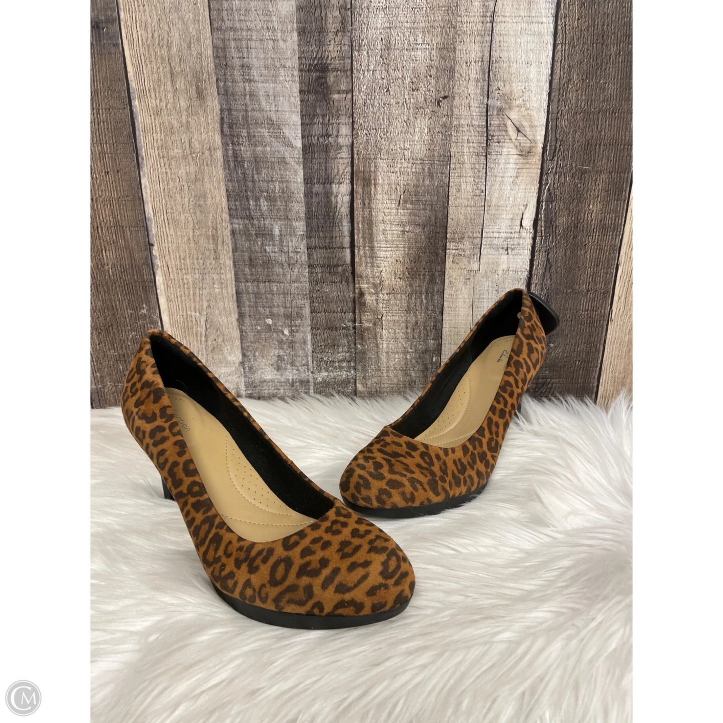 Shoes Heels Stiletto By Clarks In Animal Print, Size: 7.5