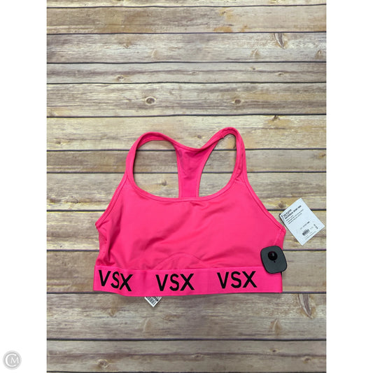 Athletic Bra By Victorias Secret In Black & Pink, Size: L