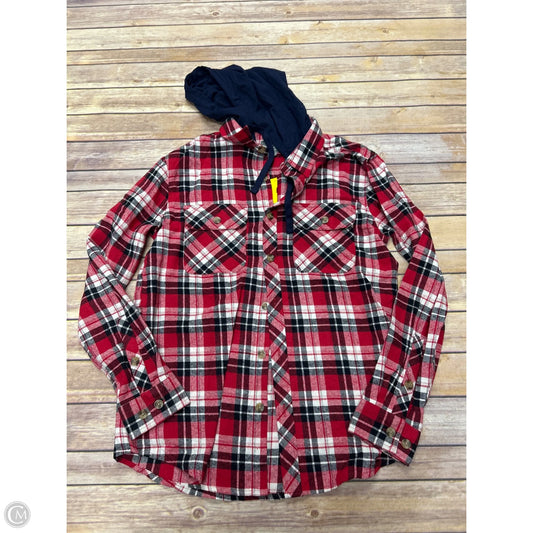 Top Long Sleeve By Cme In Plaid Pattern, Size: S