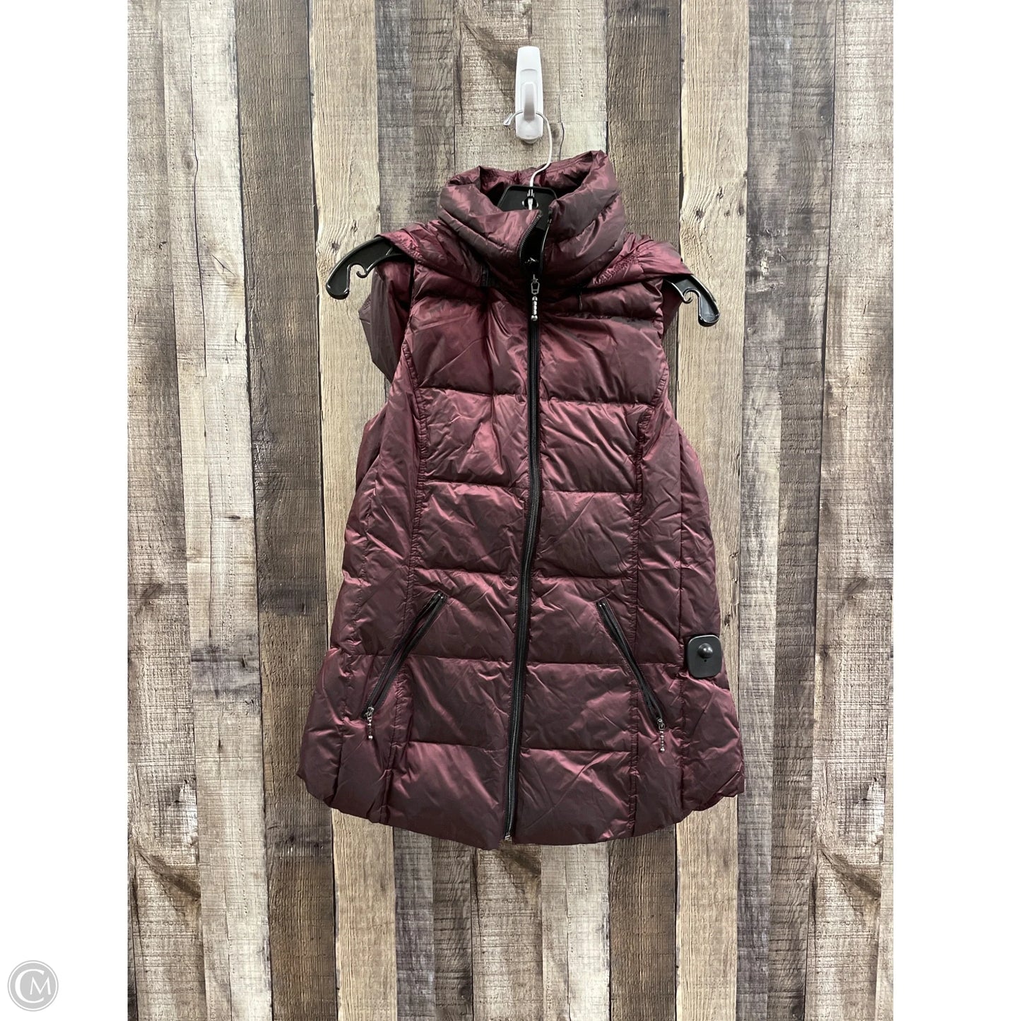 Vest Puffer & Quilted By Cmf In Maroon, Size: S