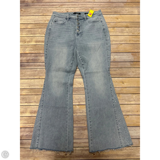 Jeans Flared By Judy Blue In Blue Denim, Size: 14