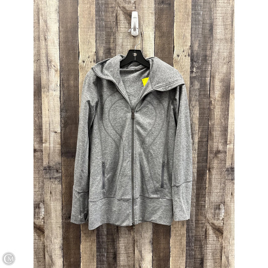 Athletic Jacket By Lululemon In Grey, Size: 8