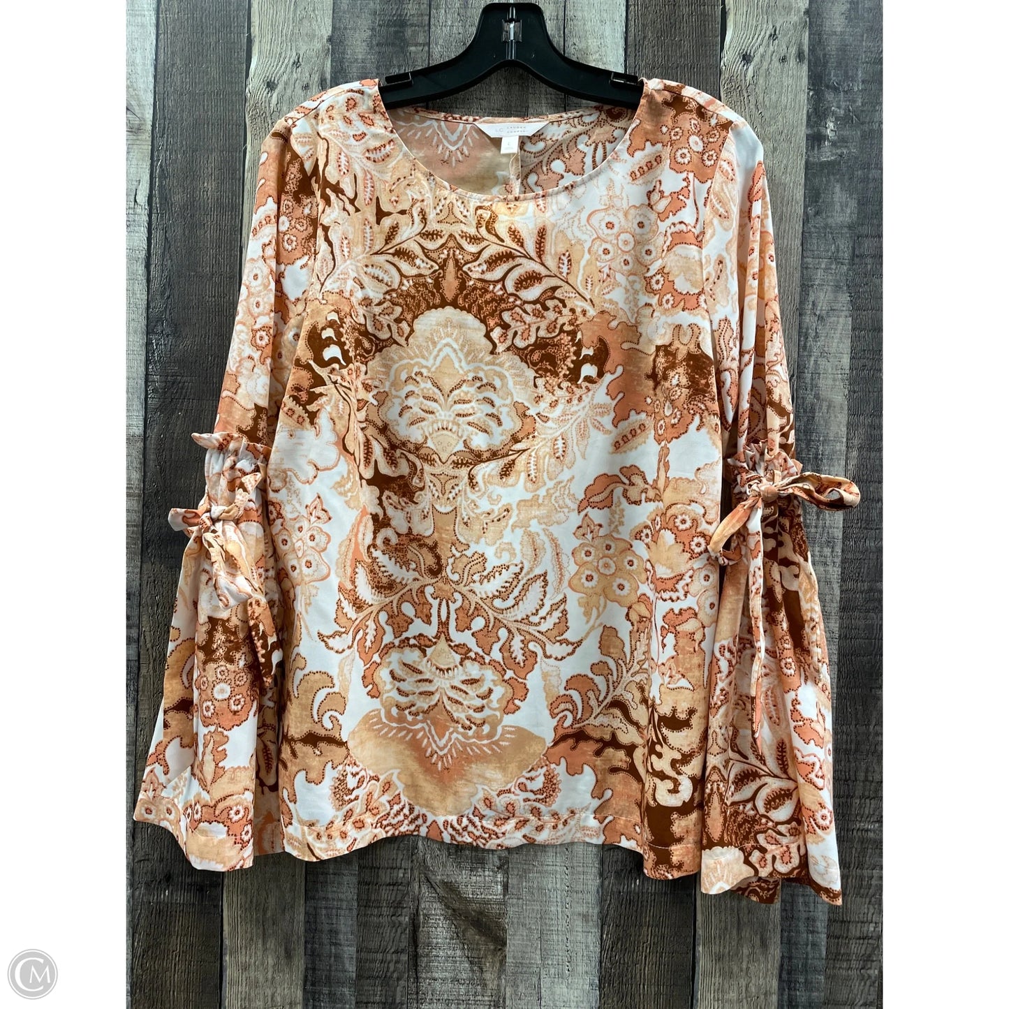 Top Long Sleeve By Lc Lauren Conrad In Paisley Print, Size: L