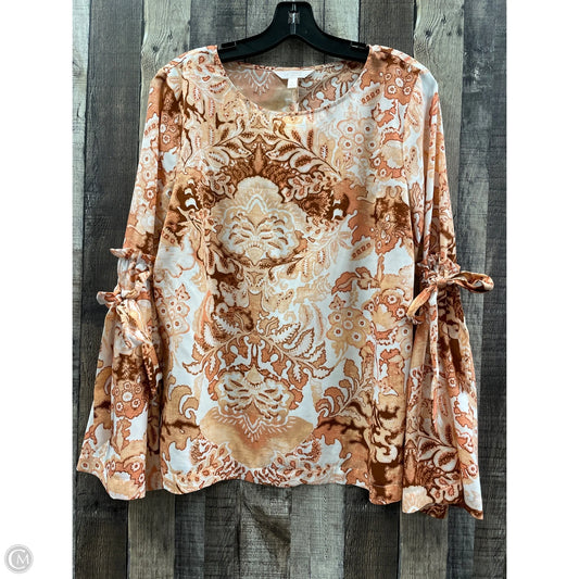 Top Long Sleeve By Lc Lauren Conrad In Paisley Print, Size: L