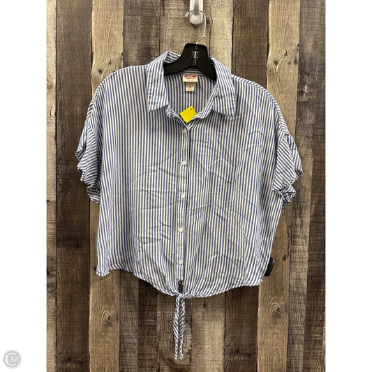 Top Short Sleeve By Mossimo In Striped Pattern, Size: M
