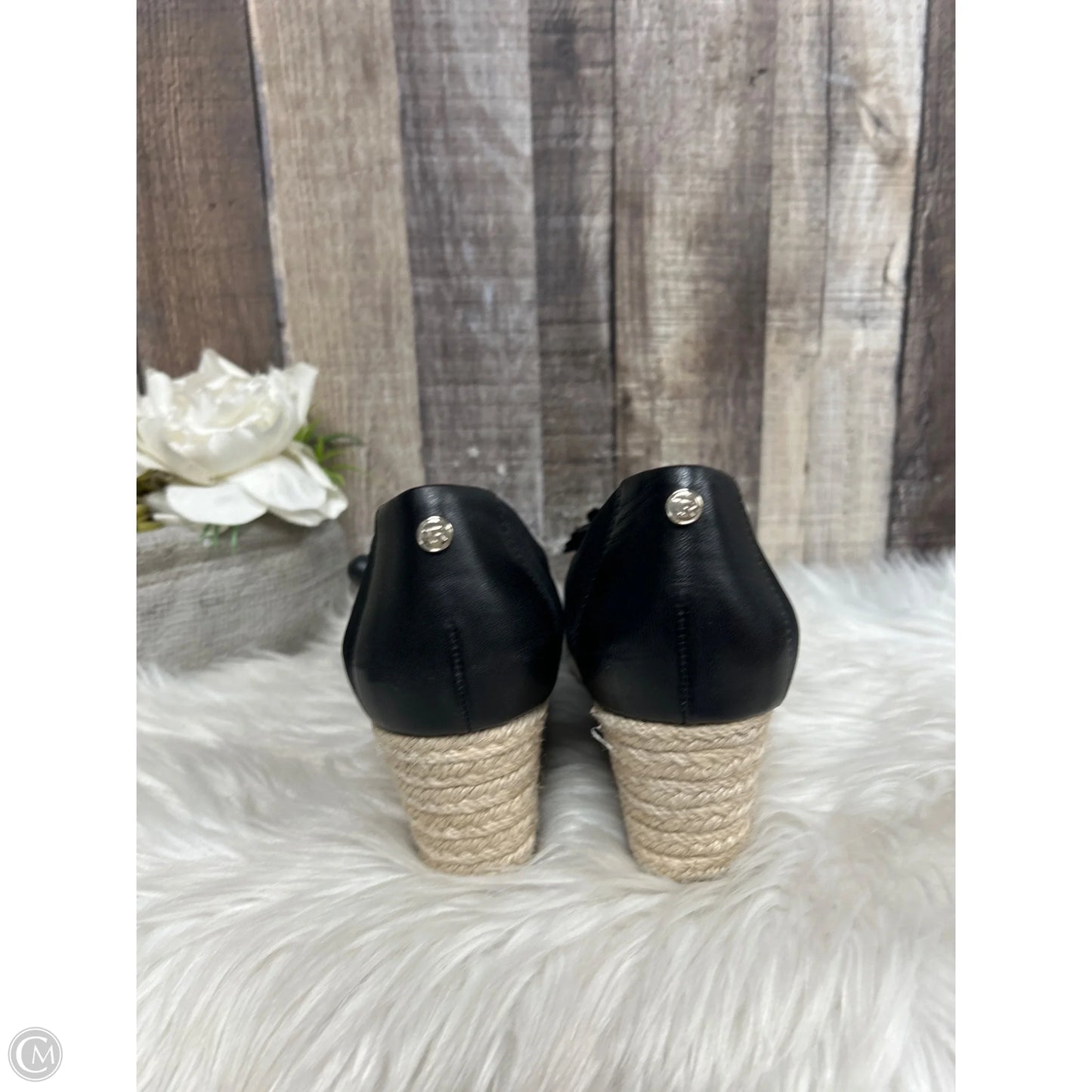 Shoes Heels Wedge By Taryn Rose In Black & Tan, Size: 9