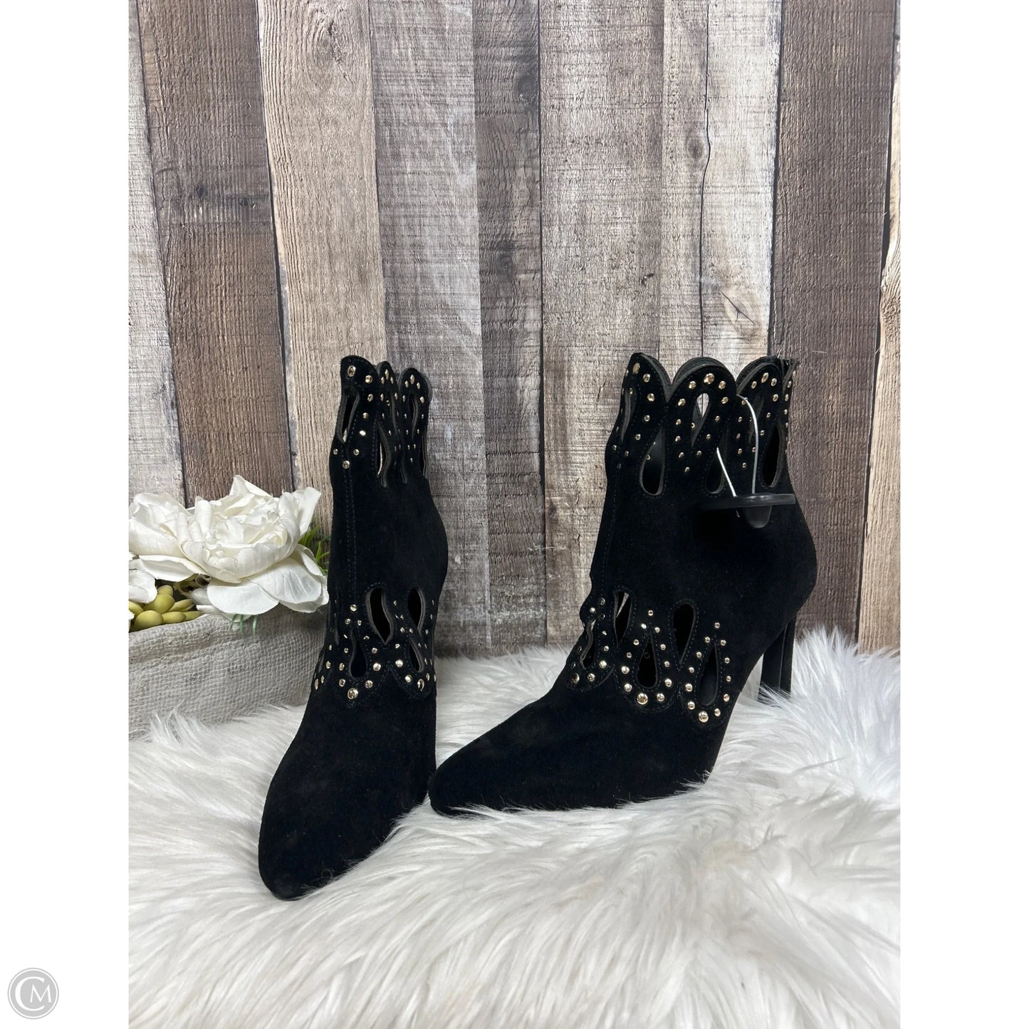 Boots Ankle Heels By Cme In Black, Size: 9.5