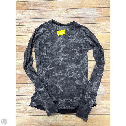 Athletic Top Long Sleeve Crewneck By Lululemon In Camouflage Print, Size: 8
