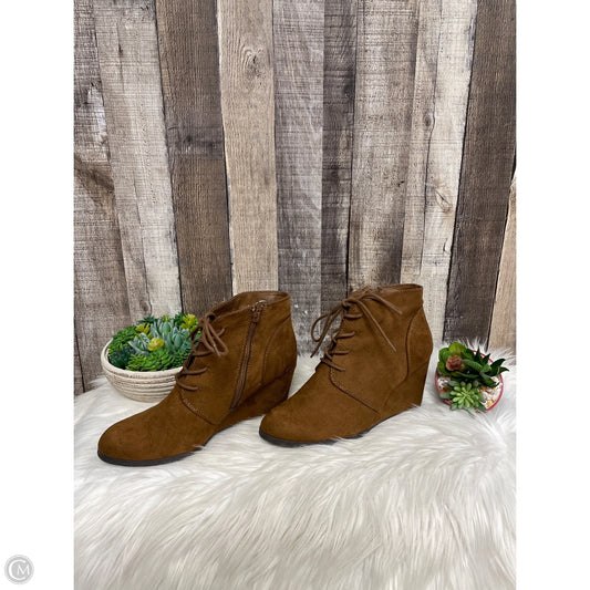 Boots Ankle Heels By America Rag In Brown, Size: 10