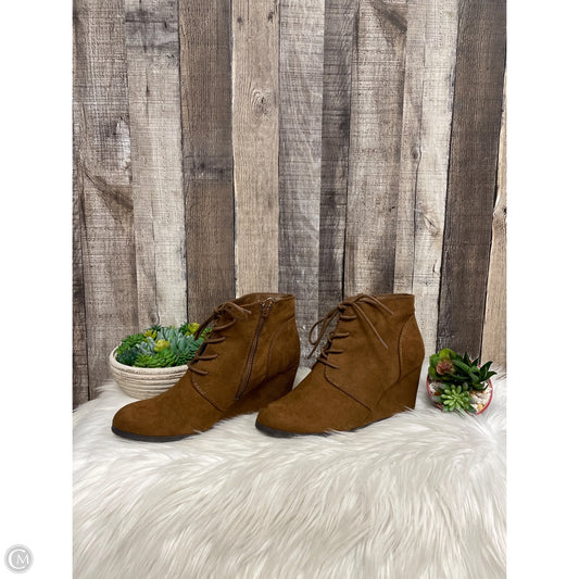 Boots Ankle Heels By America Rag In Brown, Size: 10