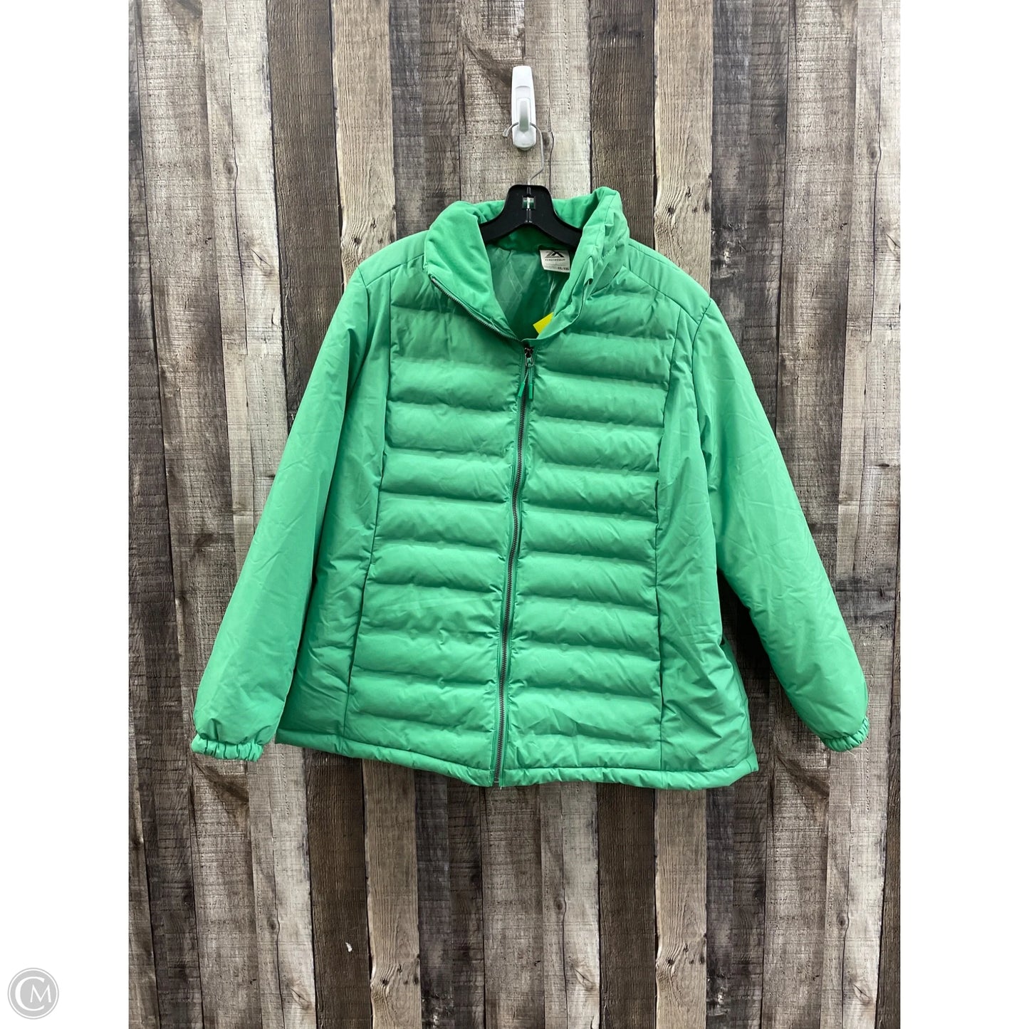 Coat Puffer & Quilted By Zero Xposure In Green, Size: Xxl