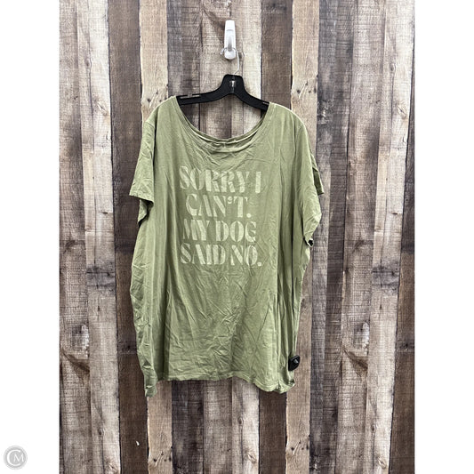 Top Short Sleeve By Torrid In Green, Size: 4x