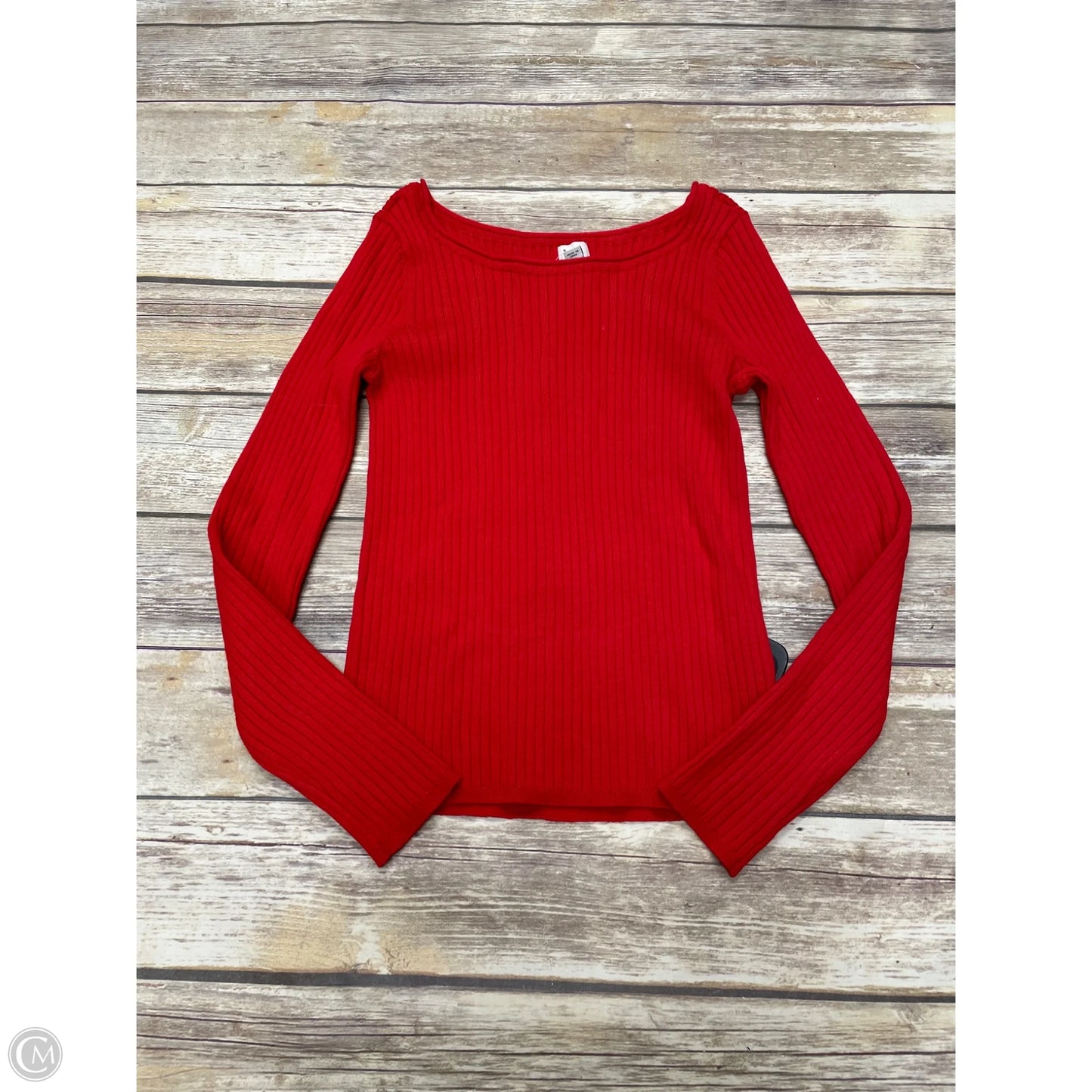 Top Long Sleeve By A New Day In Red, Size: L