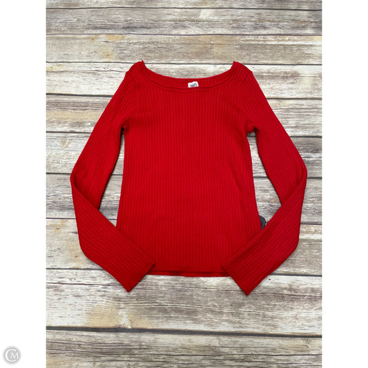 Top Long Sleeve By A New Day In Red, Size: L