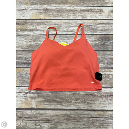 Athletic Bra By Nike In Orange, Size: L