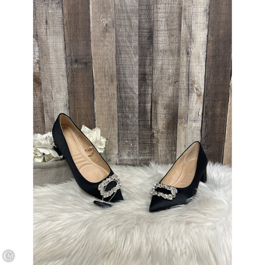 Shoes Heels Block By Adrienne Vittadini In Black & Silver, Size: 7.5