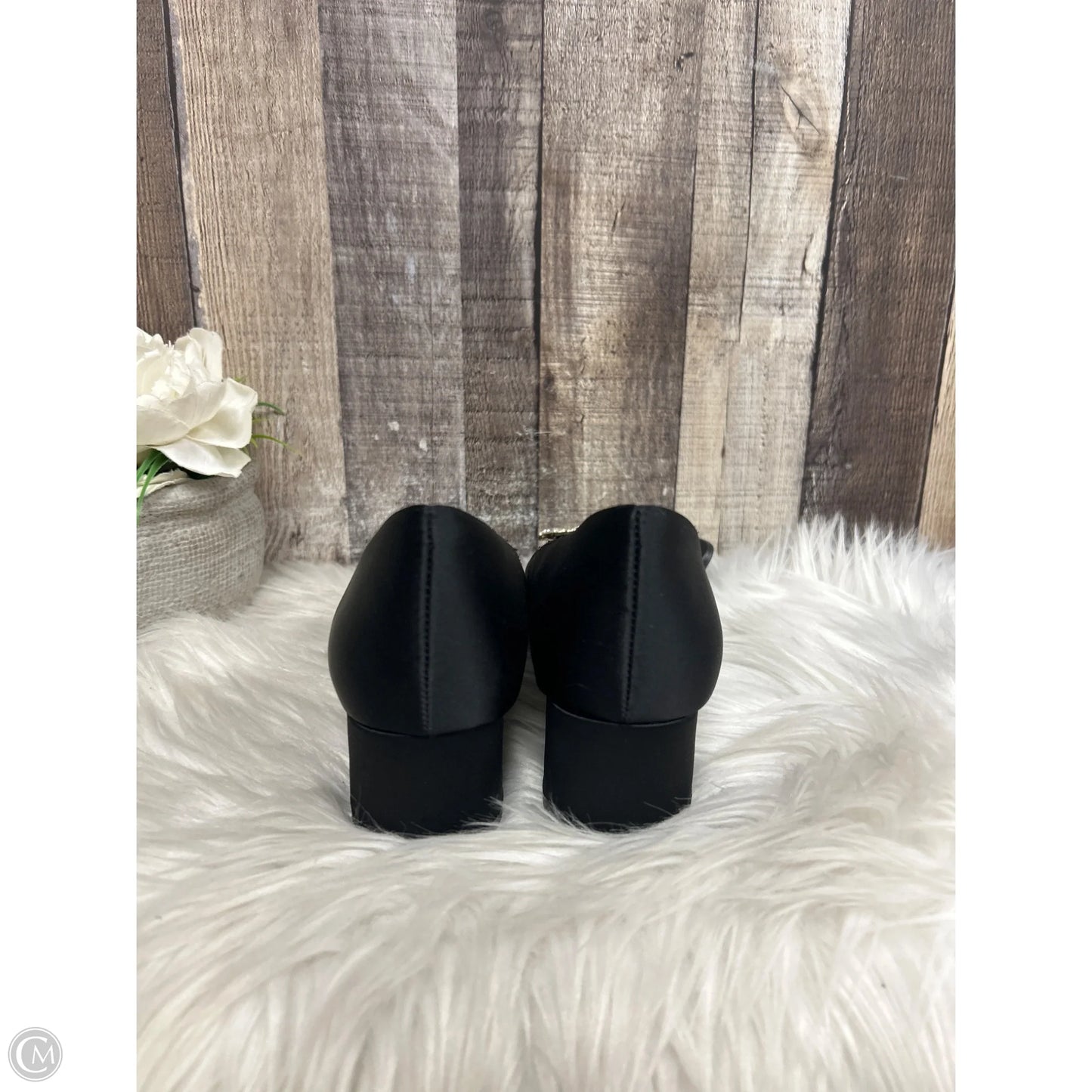 Shoes Heels Block By Adrienne Vittadini In Black & Silver, Size: 7.5