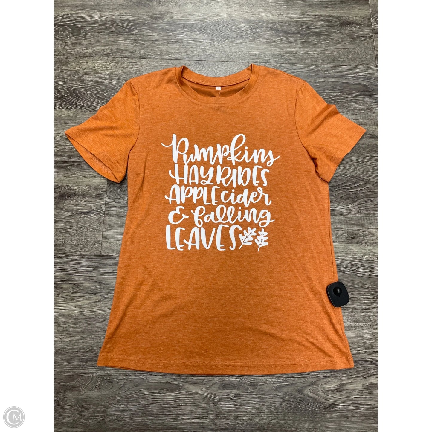 Top Short Sleeve Basic By Cmf In Orange, Size: S