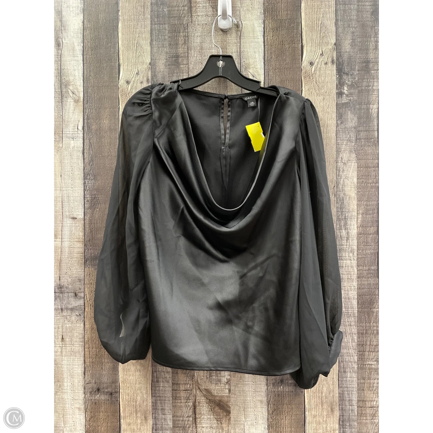 Top Long Sleeve By Cache In Black, Size: Xs