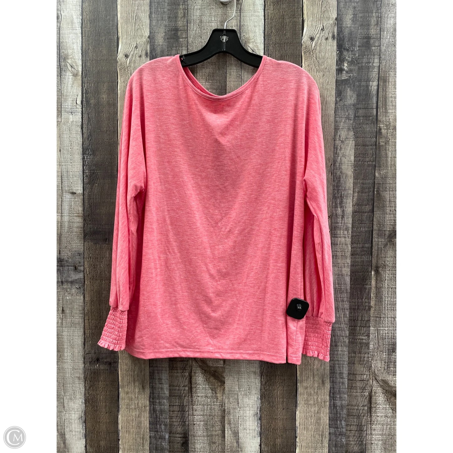 Top Long Sleeve By Cmf In Red, Size: S