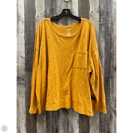 Top Long Sleeve By Sonoma In Gold, Size: 3x