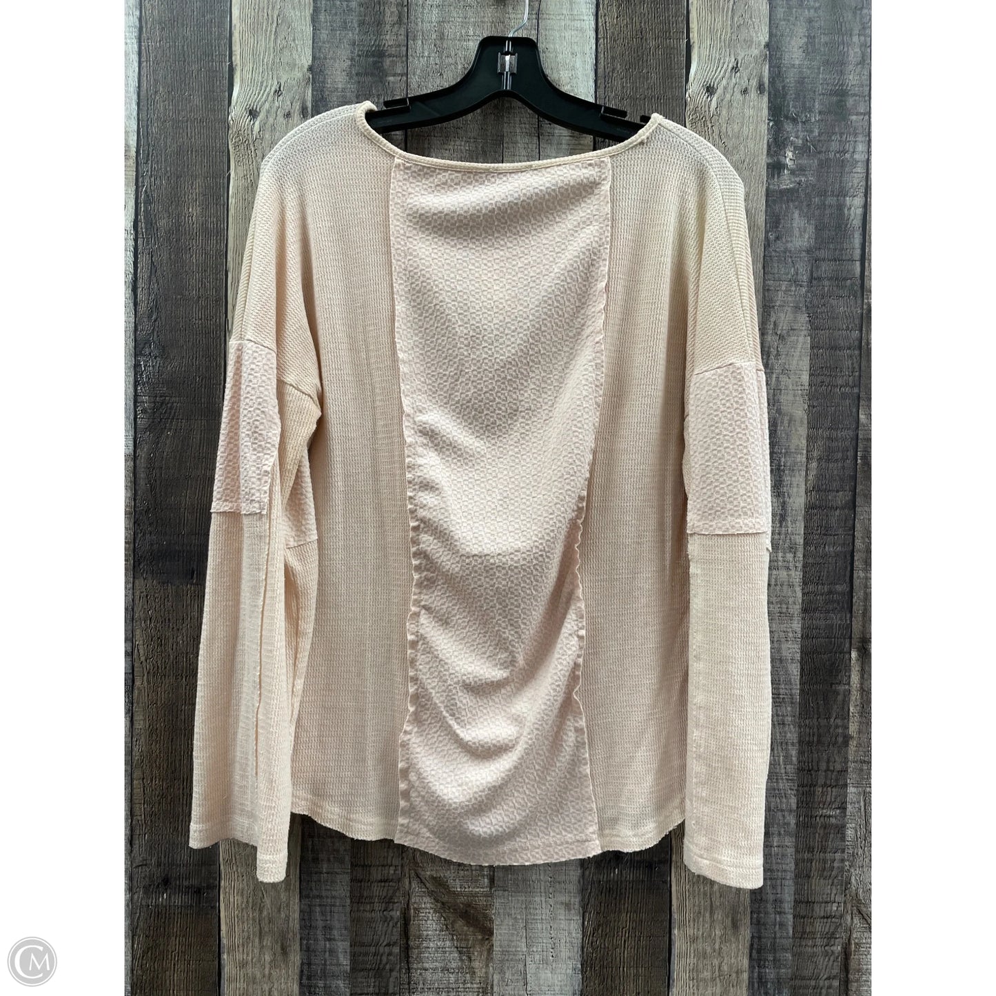 Top Long Sleeve By Vici In Peach, Size: M