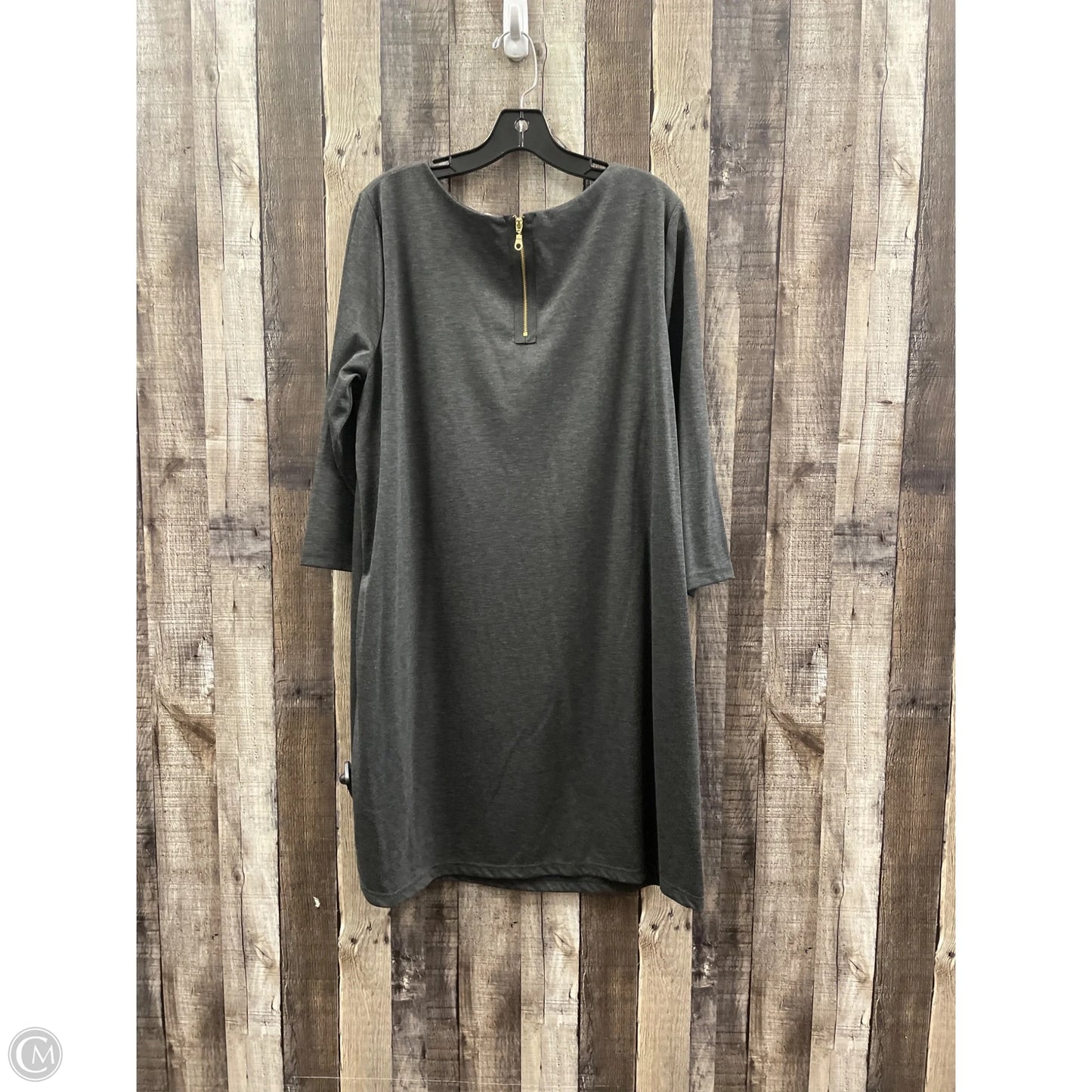 Dress Casual Midi By H&m In Grey, Size: Xl