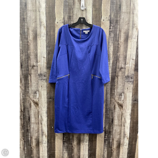 Dress Casual Midi By Liz Claiborne In Purple, Size: Xl