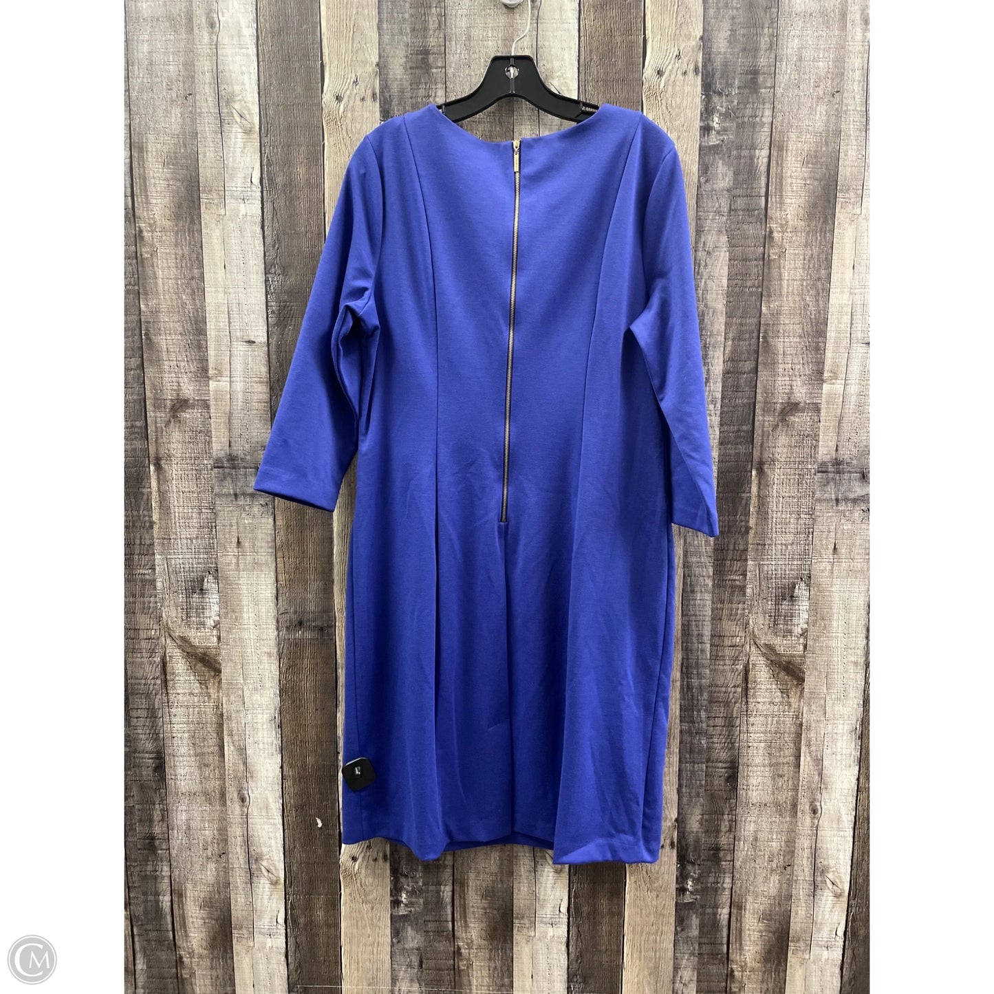 Dress Casual Midi By Liz Claiborne In Purple, Size: Xl