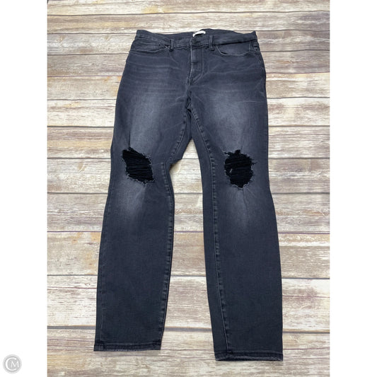 Jeans Straight By Good American In Grey Denim, Size: 14