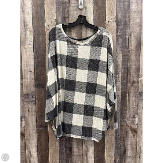Top Long Sleeve By Maurices In Black & Cream, Size: Xxl