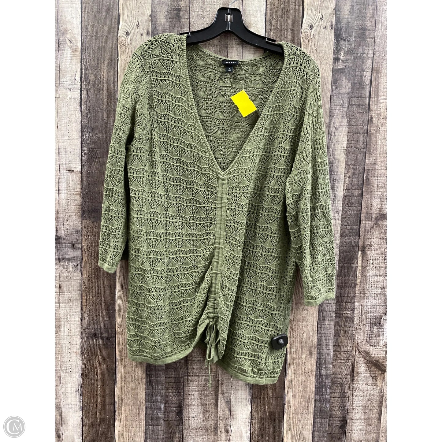 Top 3/4 Sleeve By Torrid In Green, Size: 2x