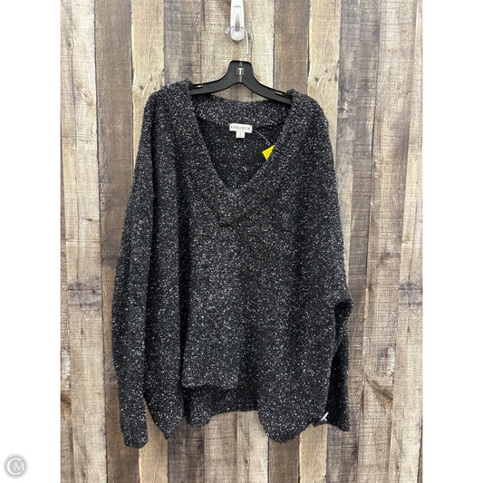 Sweater By Ava & Viv In Black & Silver, Size: 2x