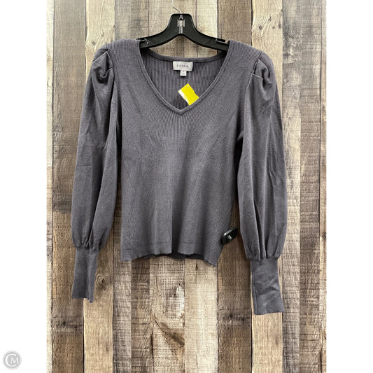 Top Long Sleeve By Evereve In Grey, Size: S