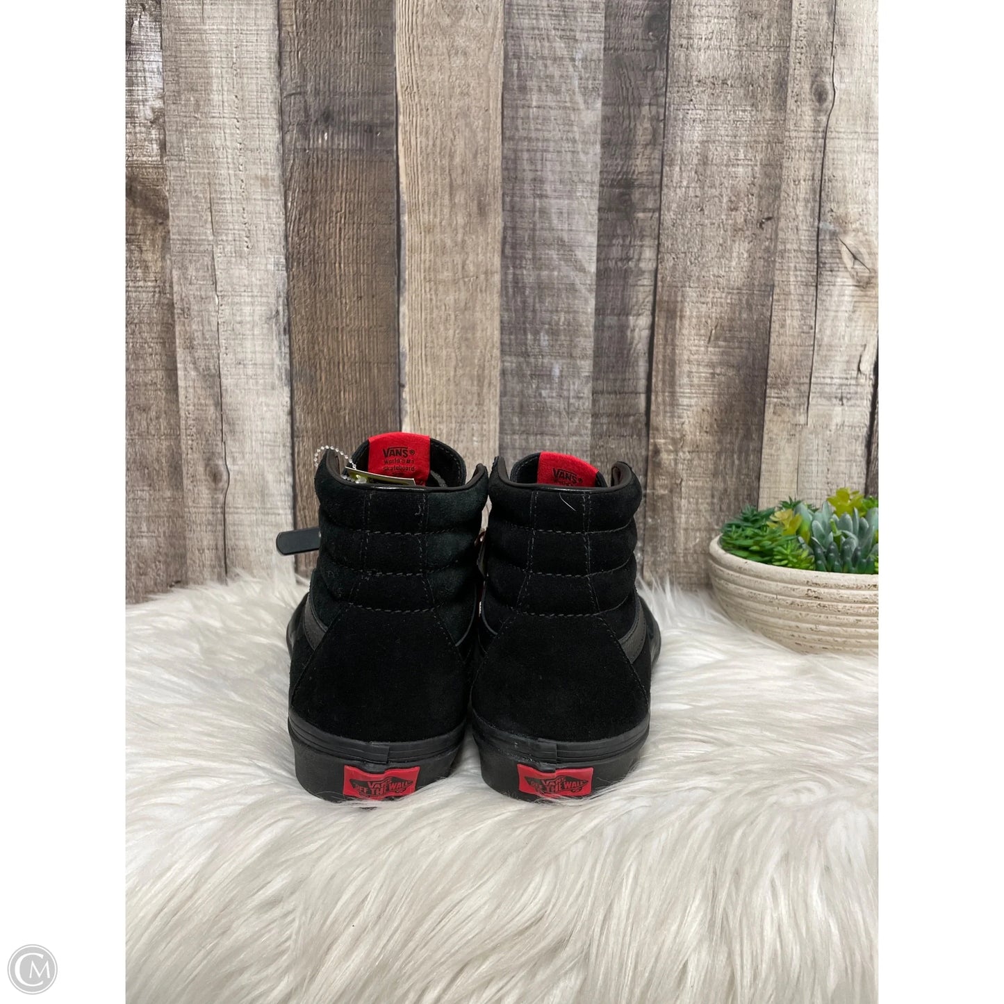 Shoes Flats By Vans In Black, Size: 10