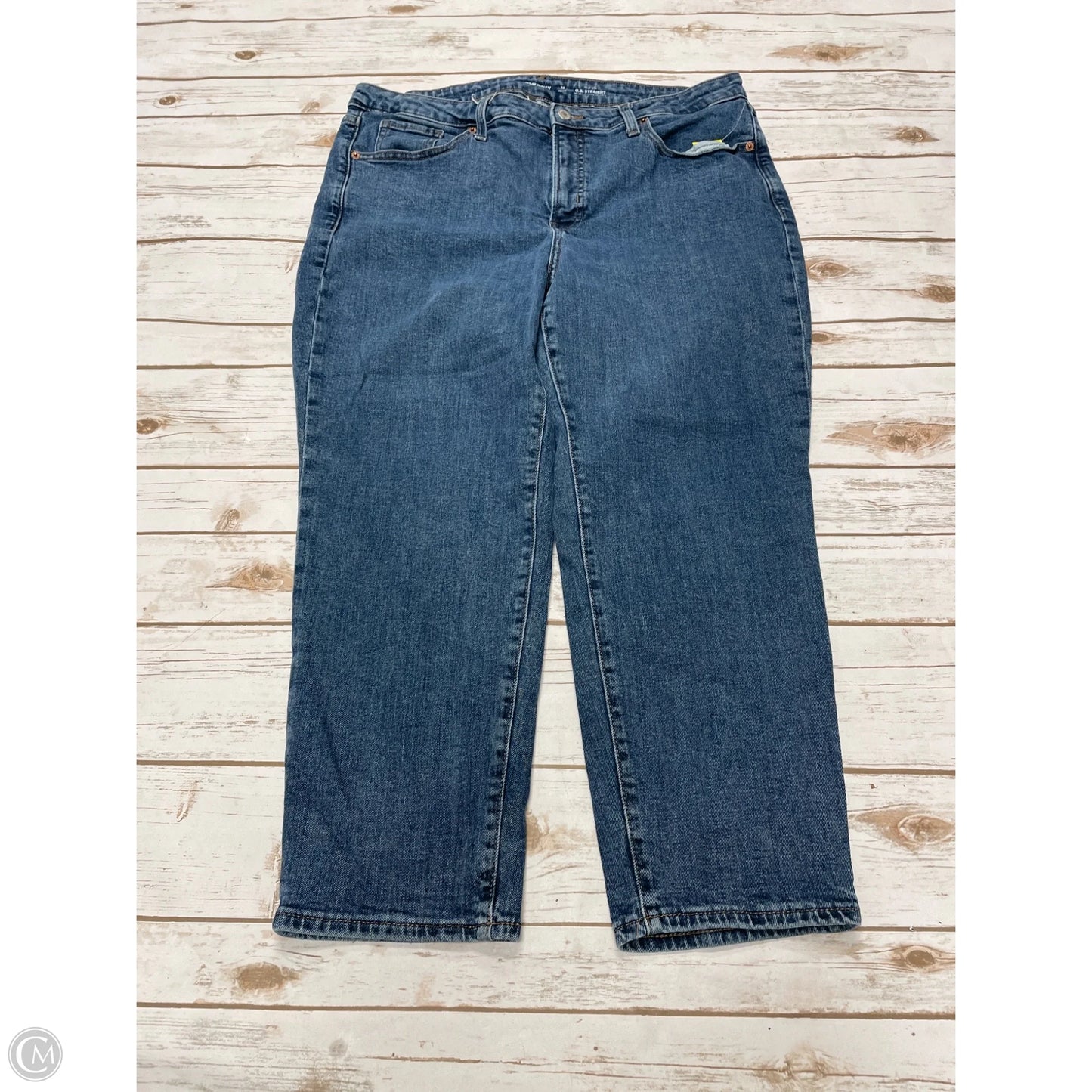 Jeans Straight By Old Navy In Blue Denim, Size: 16