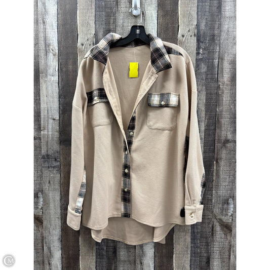 Top Long Sleeve By Cmf In Tan, Size: Xl