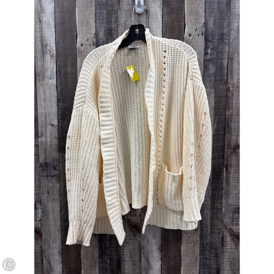 Sweater Cardigan By American Eagle In Ivory, Size: M