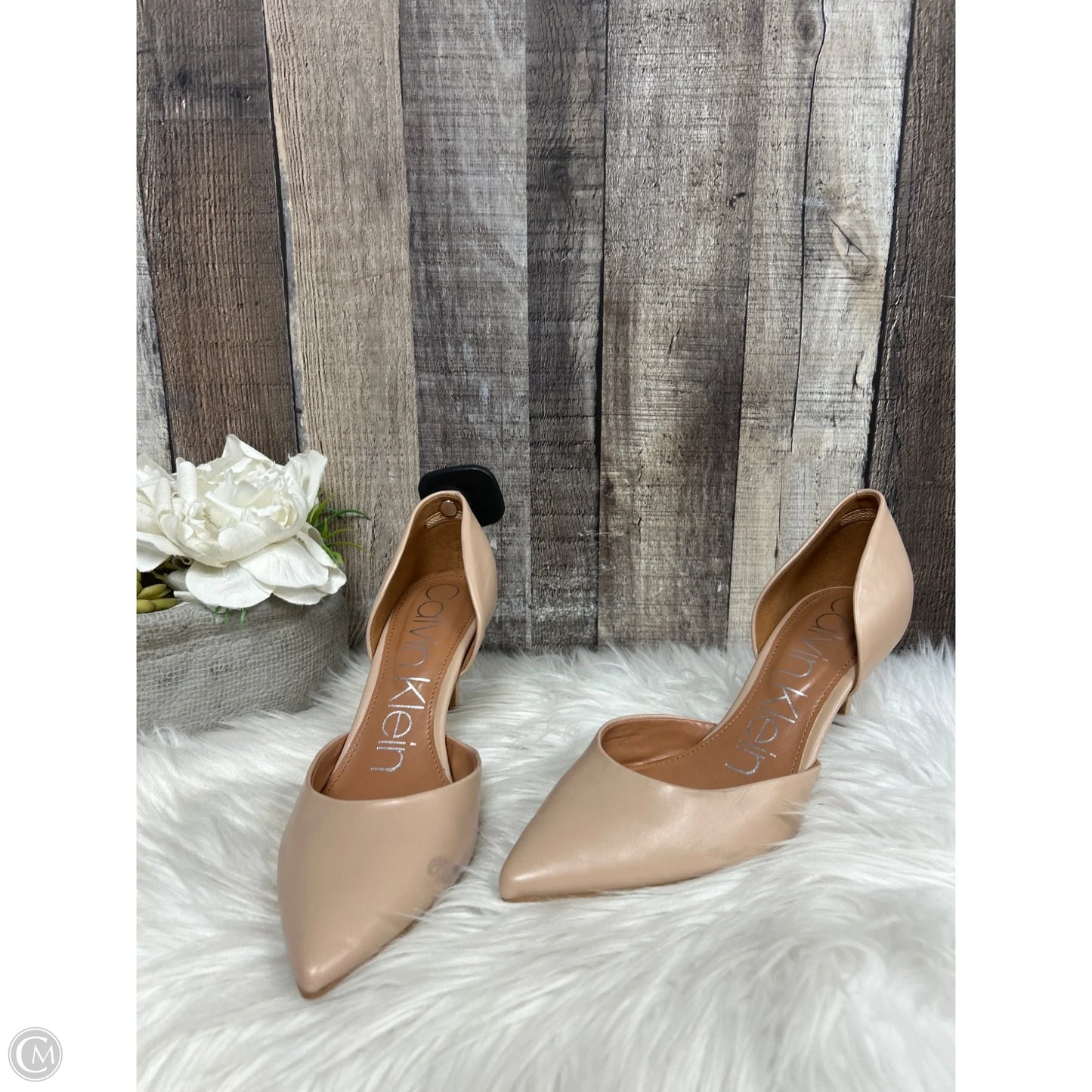 Shoes Heels Stiletto By Calvin Klein In Tan, Size: 7.5