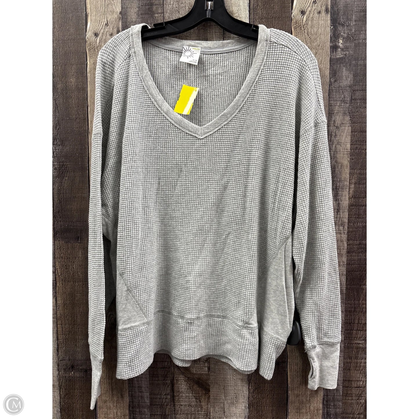 Top Long Sleeve By Aerie In Grey, Size: M