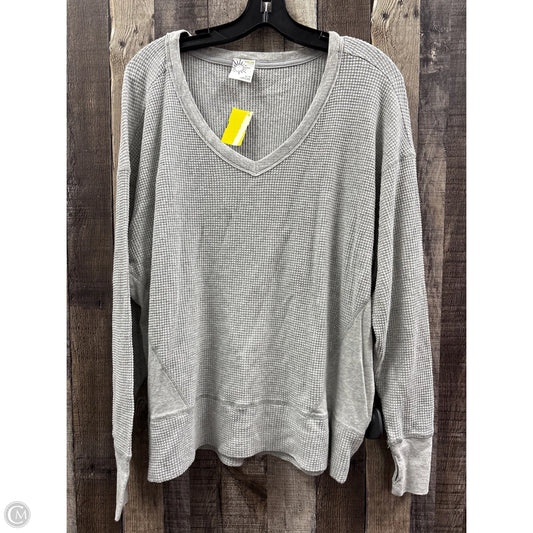 Top Long Sleeve By Aerie In Grey, Size: M