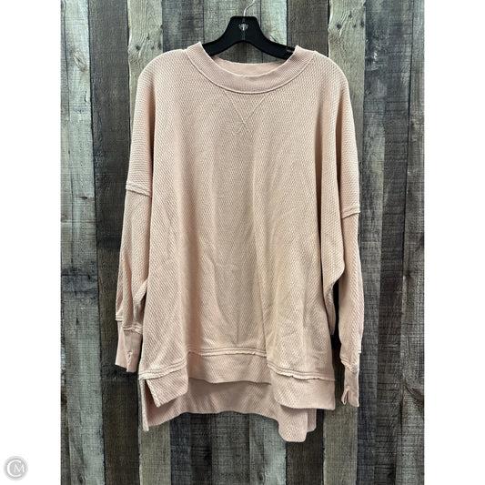 Top Long Sleeve By Aerie In Peach, Size: M