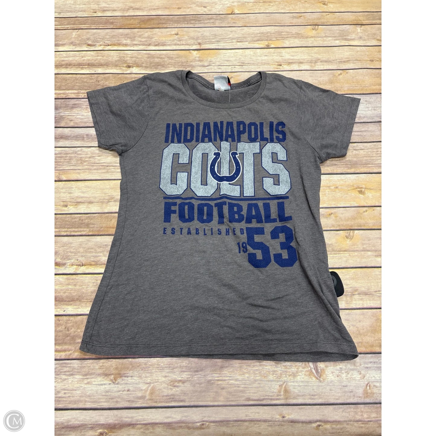 Top Short Sleeve By Cmf In Grey, Size: S