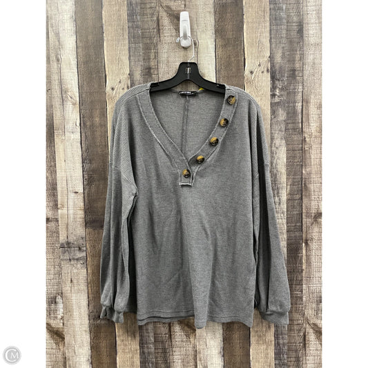 Top Long Sleeve By Btfbm In Grey, Size: Xl