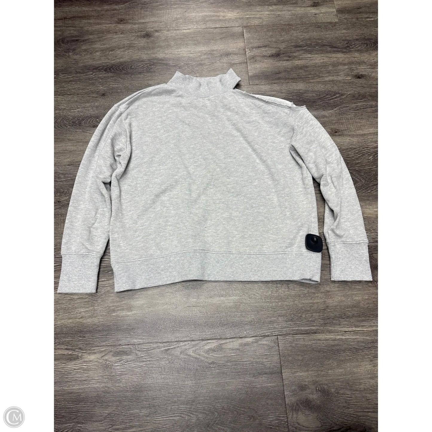 Top Long Sleeve By Elan In Grey, Size: M
