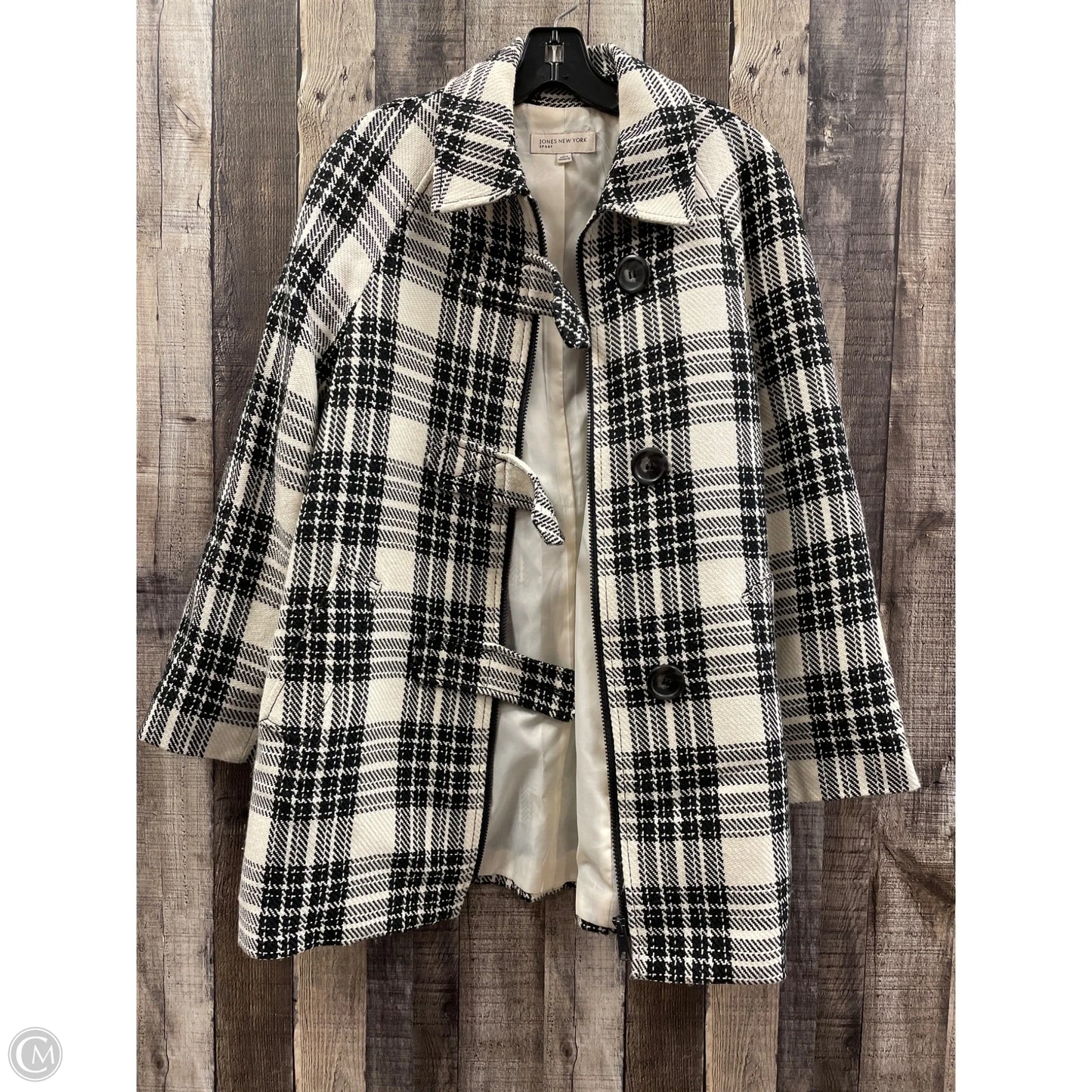 Coat Other By Jones New York In Plaid Pattern, Size: M