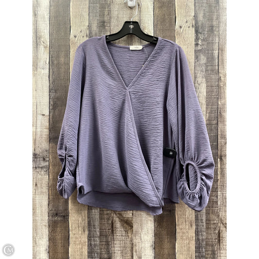Top Long Sleeve By Entro In Purple, Size: M