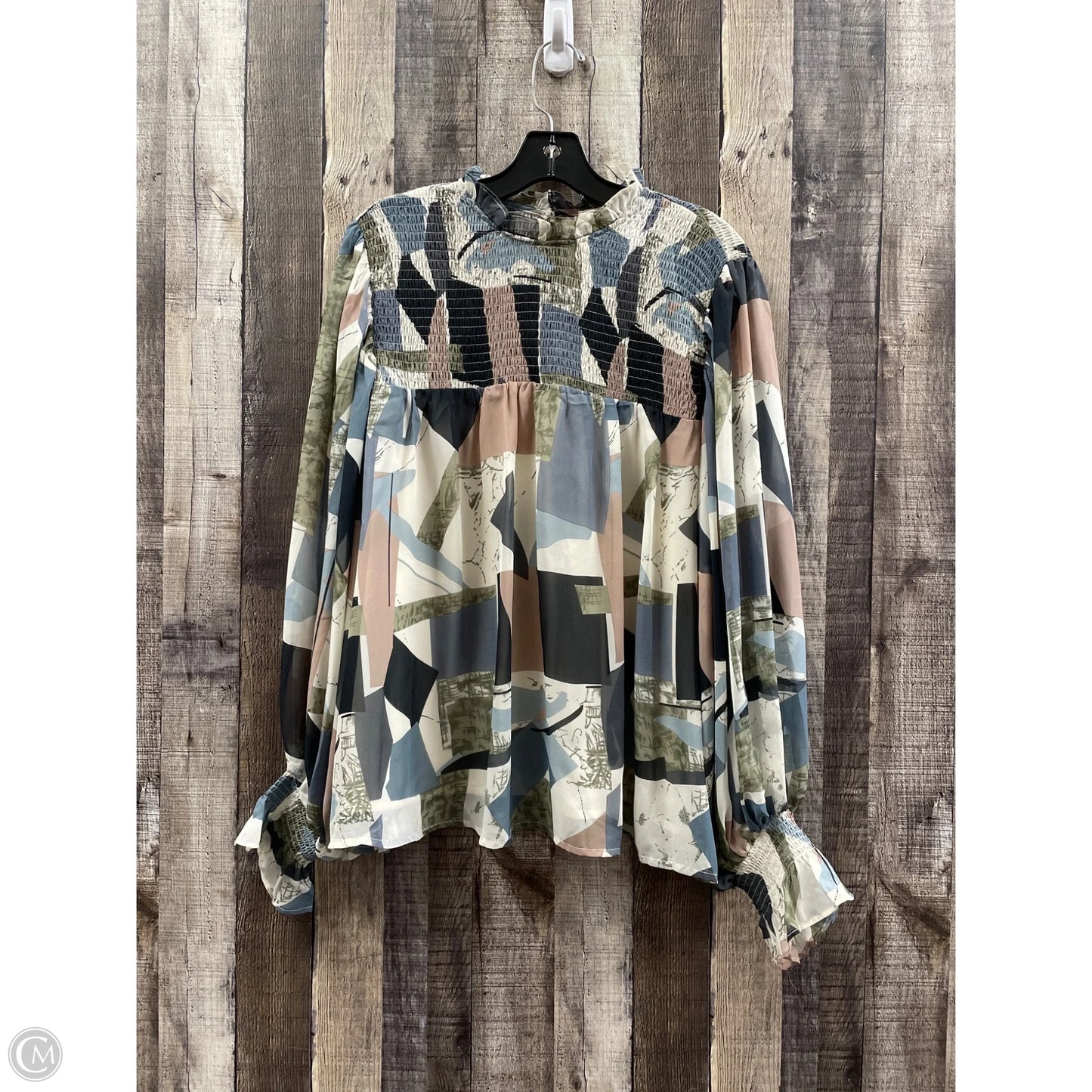 Top Long Sleeve By Entro In Multi-colored, Size: M